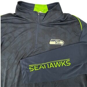 Seattle Seahawks NFL Men's XL 1/4 Zip Pullover Athletic Shirt Performance